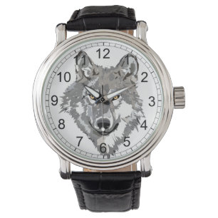 Montre Conception de loup gris