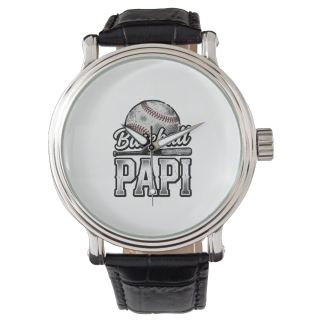 Montre Conception de T-shirt de papa en détresse de baseb (devant)