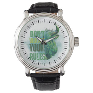 Montre Conception de taureau Rappel Motivation