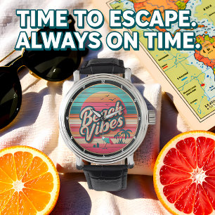 Montre Conception de vibrations de plage et coucher de so