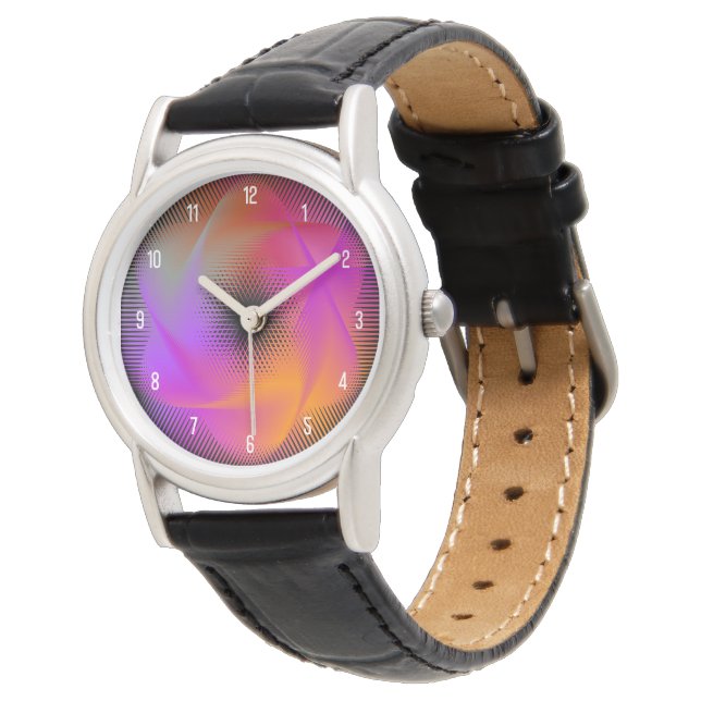 Montre Conception d'images lumineuses colorées (Incliné)