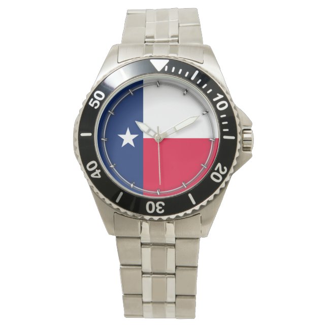 Montre Conception du drapeau de l'État du Texas (devant)