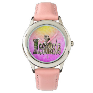 Montre Conception du logo rose Meerkat,