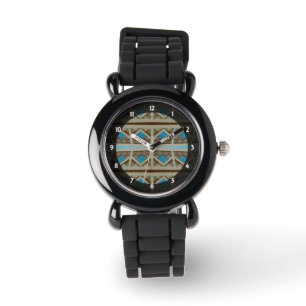 Montre Conception du sud-ouest grise de turquoise