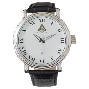 Montre Conception maçonnique vintage noire faite sur