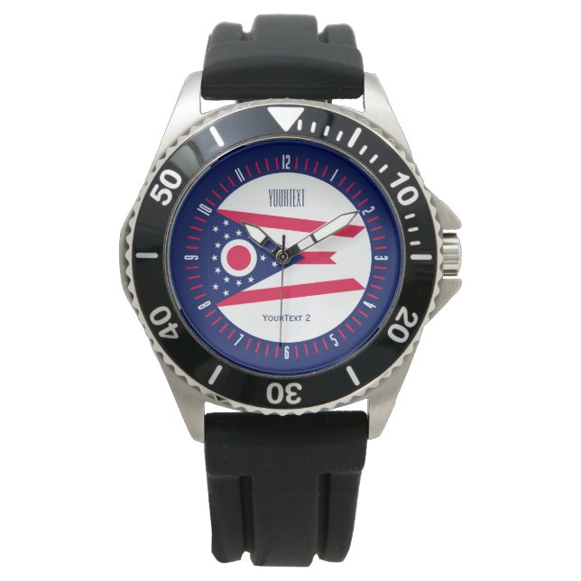 Montre Conception personnalisée de l'Ohio State Flag Watc (devant)