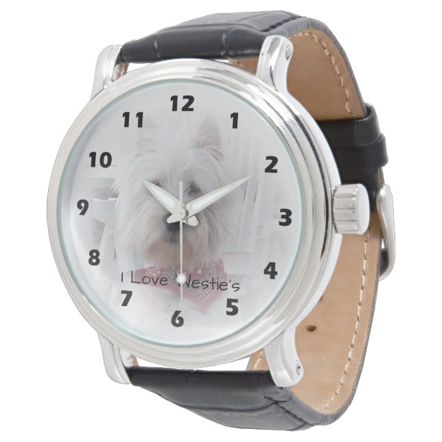 Montre Conception personnalisée de West Highland Terrier (Incliné)
