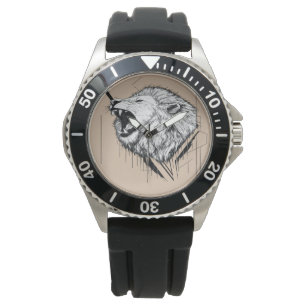 Montre Conception Premium Tête de Lion