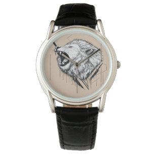 Montre Conception Premium Tête de Lion