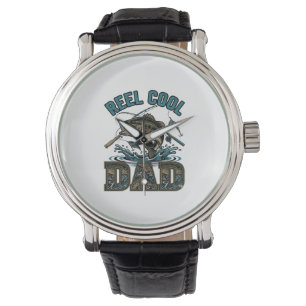 Montre Conception vectorielle vintage de pêche à la basse