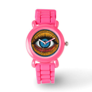 Montre Conception vibrante de mauvais œil artistique