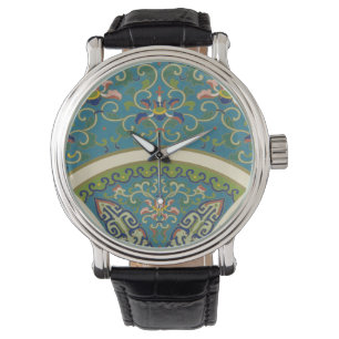 Montre Conceptions bleues d'Oriental avec les visages de
