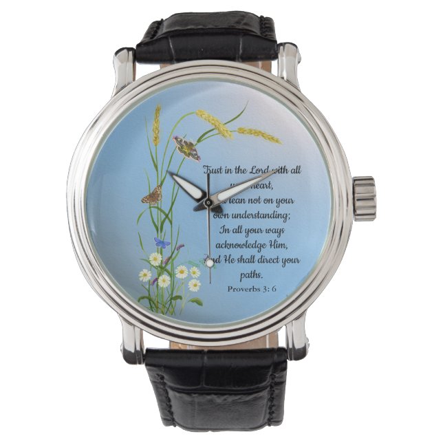 Montre Confiance dans le Seigneur avec tout ton coeur Bib (devant)