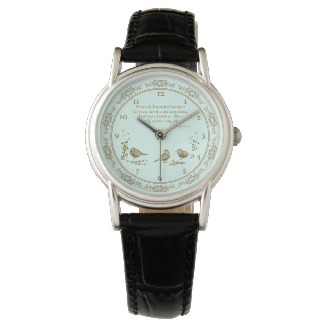 Montre Confiance dans le Seigneur Citation de la Bible Mo (devant)
