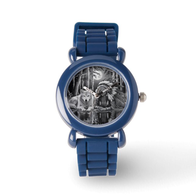 Montre Connexion sauvage : Loup et fille (Recto)