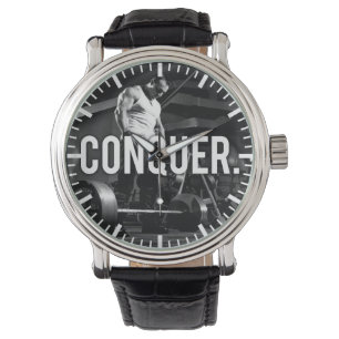 Montre CONQUER - "Construction du corps" Exercice Motivat