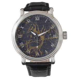 Montre Constellation bleue vintage de zodiaque de Cancer