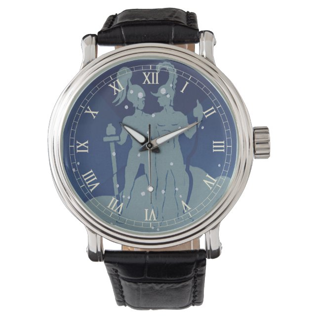 Montre Constellation jumelle Gemini Astrologie zodiaque V (devant)