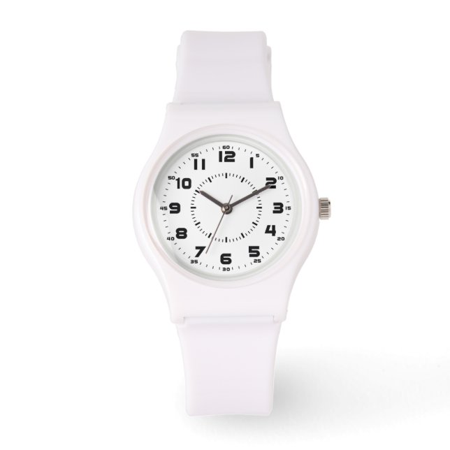 montre contemporaine blanche (Recto)