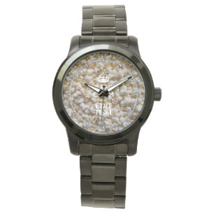 Montre CONTINUEZ LE CALME ET votre texte sur le Décor Pop