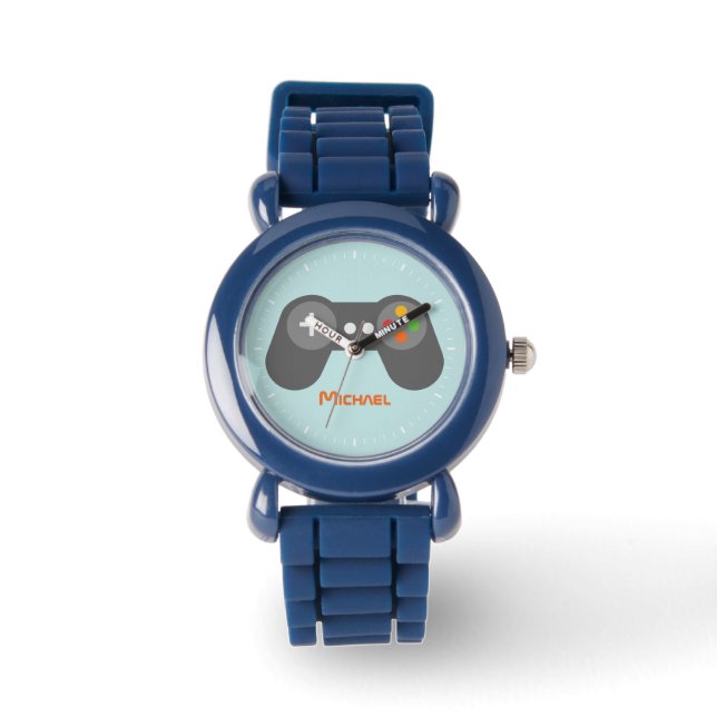Montre Contrôleur de jeu vidéo bleu clair (Recto)