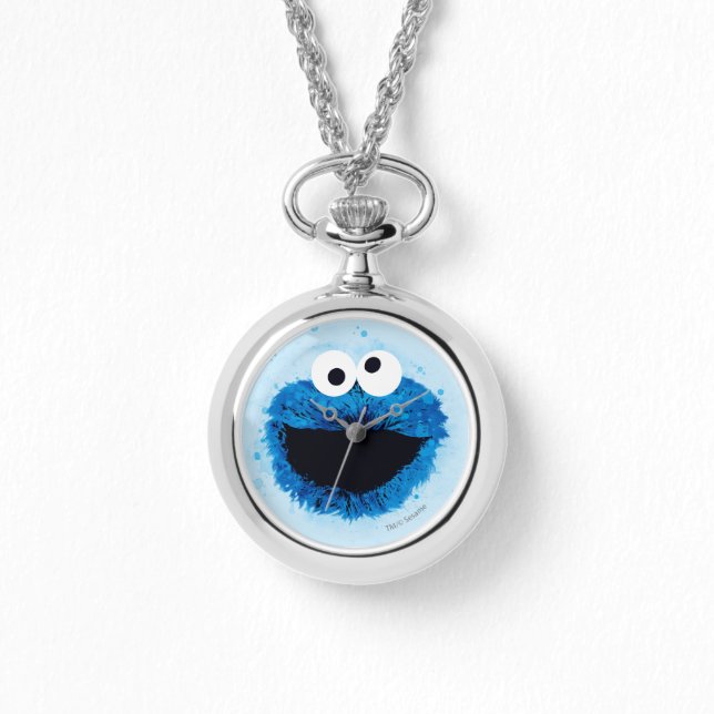 Montre Cookie Monster | Tendance de l'aquarelle (Recto)
