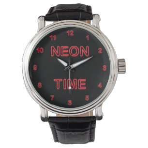 Montre Cool À L'Air Simulé Neon Numéroté