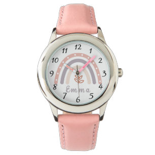 Montre Cool Boho Rainbow avec nom personnalisé