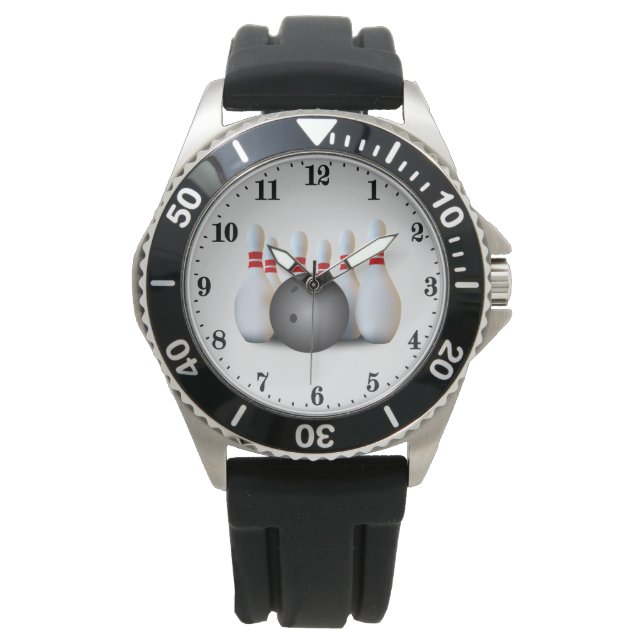 Montre Cool Bowling amoureux ajouter nom Watch (devant)