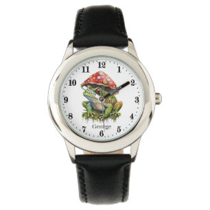 Montre Cool garçons amoureux de grenouille ajouter le nom