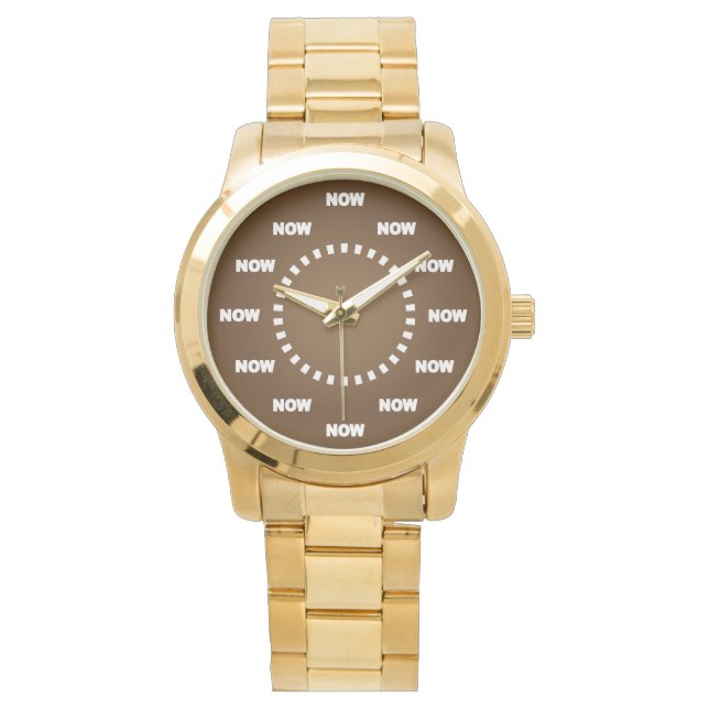 Montre Cool "NOW" Watch (Brown) (devant)