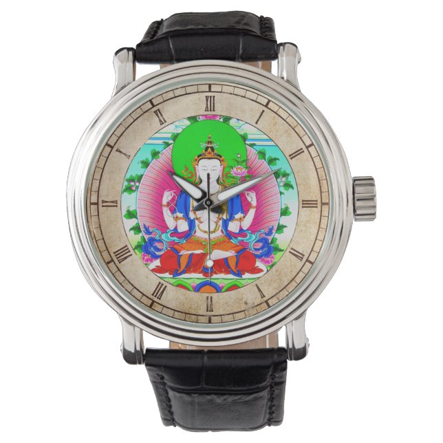 Montre Cool oriental tibetan thangka Godtattoo art (devant)