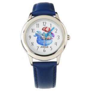 Montre cool Summer unisex gnome ajouter nom enfants