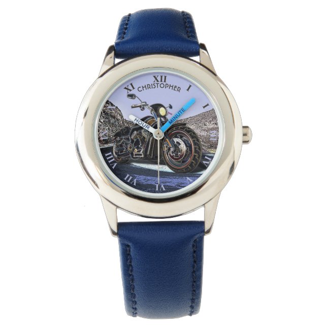 Montre Cool Vintage routier brillant motocyclette (devant)