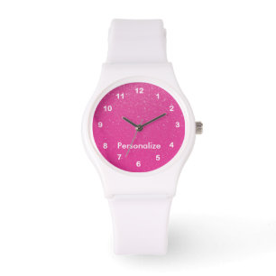Montre Copie doucement rose de parties scintillantes