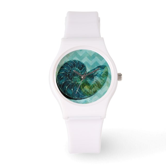 Montre Coque spirale Turquoise (Recto)