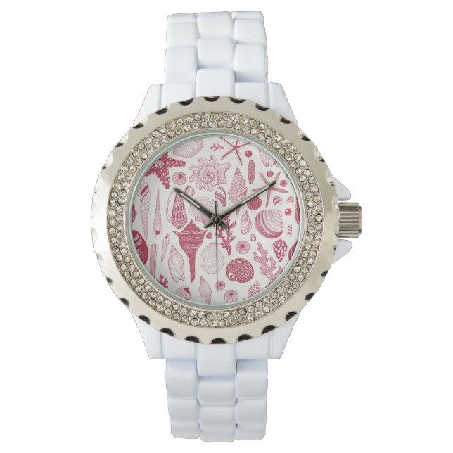Montre Coquillages à Viva Magenta - Couleur de l'année 20 (devant)
