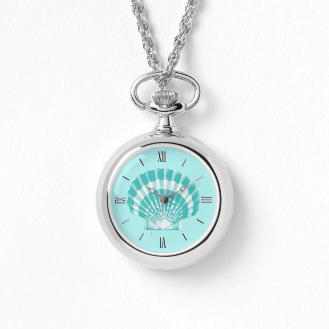 Montre Coquille de pétoncle - eau douce et blanc (Recto)
