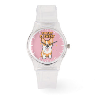 Montre Corgi - court et doux, bande dessinée mignonne de