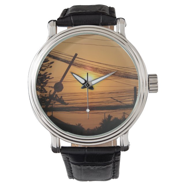 Montre Coucher de soleil filaire ... Krung Thep, Thaïland (devant)