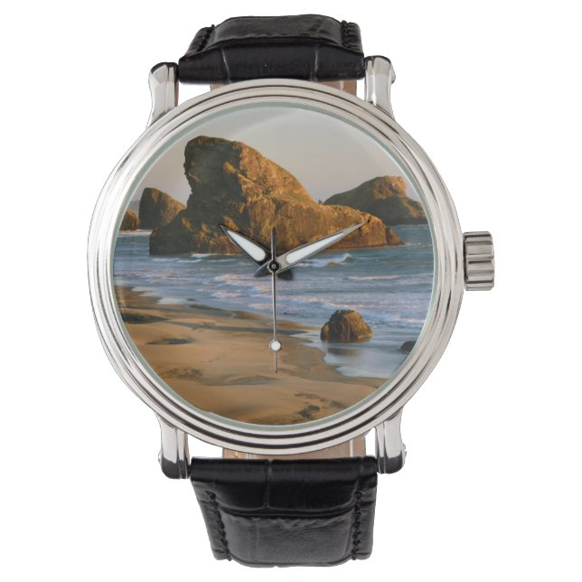 Montre Coucher de soleil, Meyers Beach, Oregon, États-Uni (devant)
