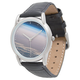 Montre Coucher De Soleil Orbital Au Large De La Côte De C