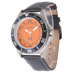 Montre Couleur Arrière - plan orange Personnalisez Ceci !