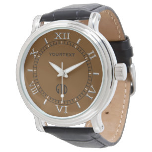Montre Couleur de fond marron que vous pouvez personnalis