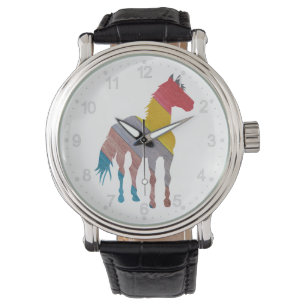 Montre Couleur de texture du bois du cheval