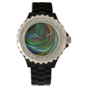 Montre Couleur Gloire Moderne Art Abstrait Motif Élégant