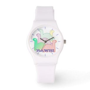 Montre Couleur Pastel Dinosaures Cute