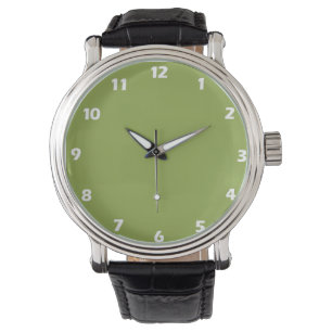 Montre Couleur solide verte à citron vert moyen