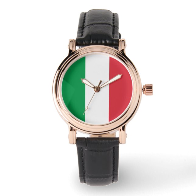 Montre Couleurs de l'Italie Drapeau. (Recto)