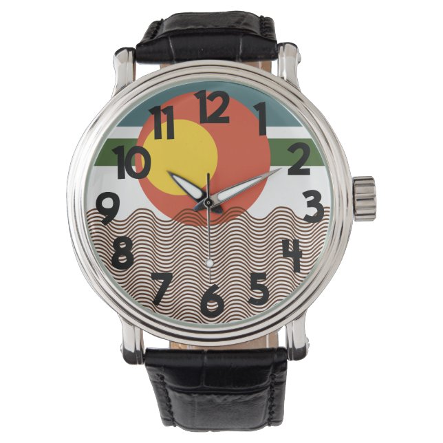 Montre Coup de soleil Abstrait (devant)